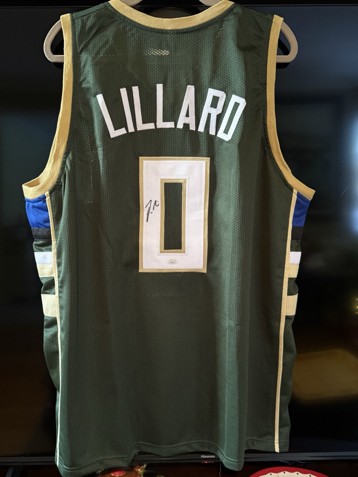 Damian Lillard Autographed Signed Milwaukee Bucks Inscription Auto Authentic Bucks Jersey JSA COA 