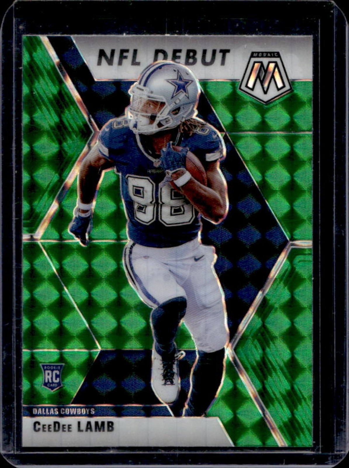 2020 Mosaic CeeDee Lamb RC Prizm Green Rookie #268 Cowboys