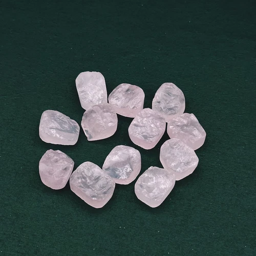 10Pcs Natural Rose Quartz Rough Gemstones, Raw Rose Quartz Beads, Rough Loose - product listing photo