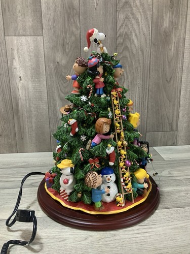 Danbury Mint The Peanuts Christmas Tree Lights Up Charlie Brown Snoopy Large - Picture 12 of 21
