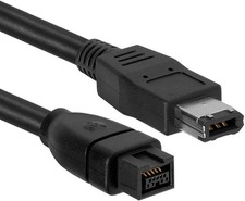 Firewire 800 400 Cable 9 Pin to 6 6FT IEEE 1394B Black