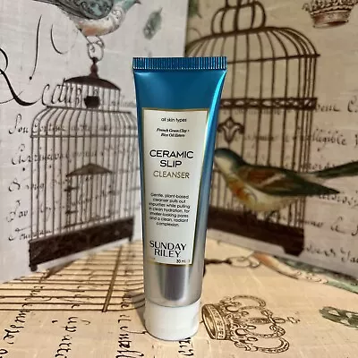Sunday Riley Ceramic Slip Plant-Based Clay Facial Cleanser 30ml Travel Size seal