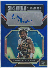 2023 Panini Prizm WWE Sensational Signatures Blue Cedric Alexander /49 Auto