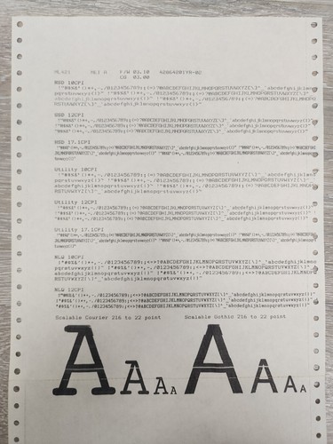 Okidata Oki Microline 421 Dot Matrix 9 Pin Printer D22210A Tested READ #1 - Picture 2 of 18