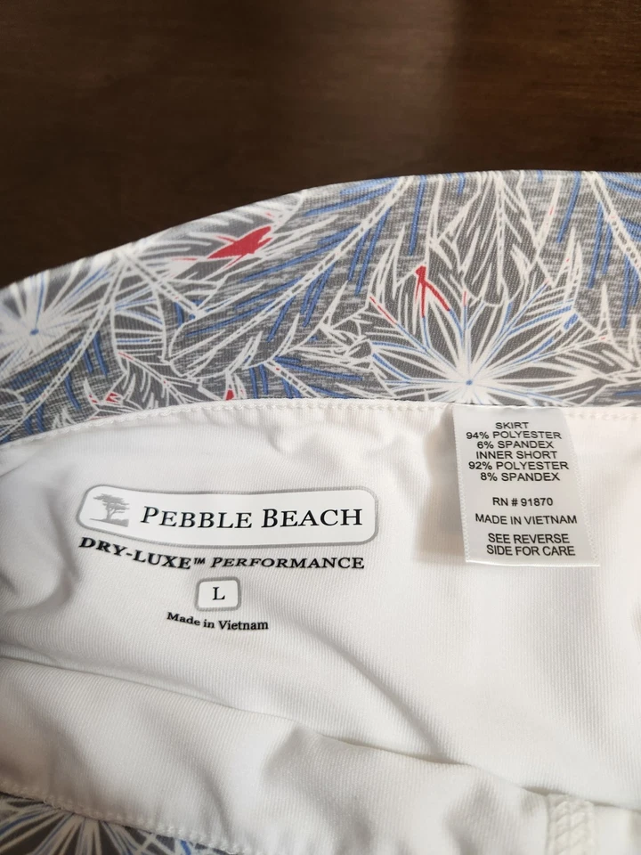 Pantalón Corto de Rendimiento Pebble Beach Dry Luxe Para Mujer Multicolor Estampado Tropical Talla L Foto 3 de 4