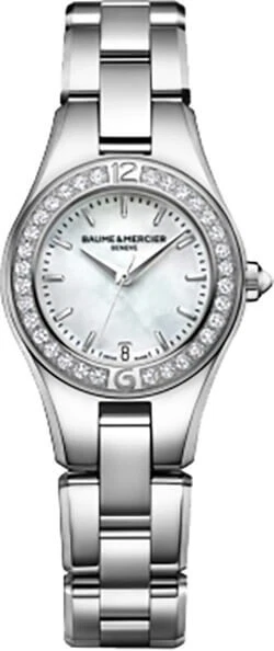 Baume & Mercier Linea White Dial Stainless Steel Womens Quartz Dress Watch
