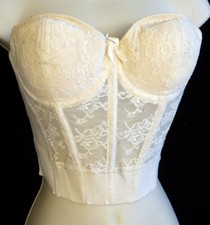 Vintage 1950s Jantzen Lace Boned Bustier Corset Bra 32 B