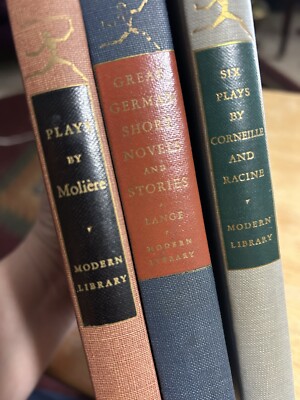 Plays By Moliere In Set Of Three Vintage Modern Library Hardcover Books