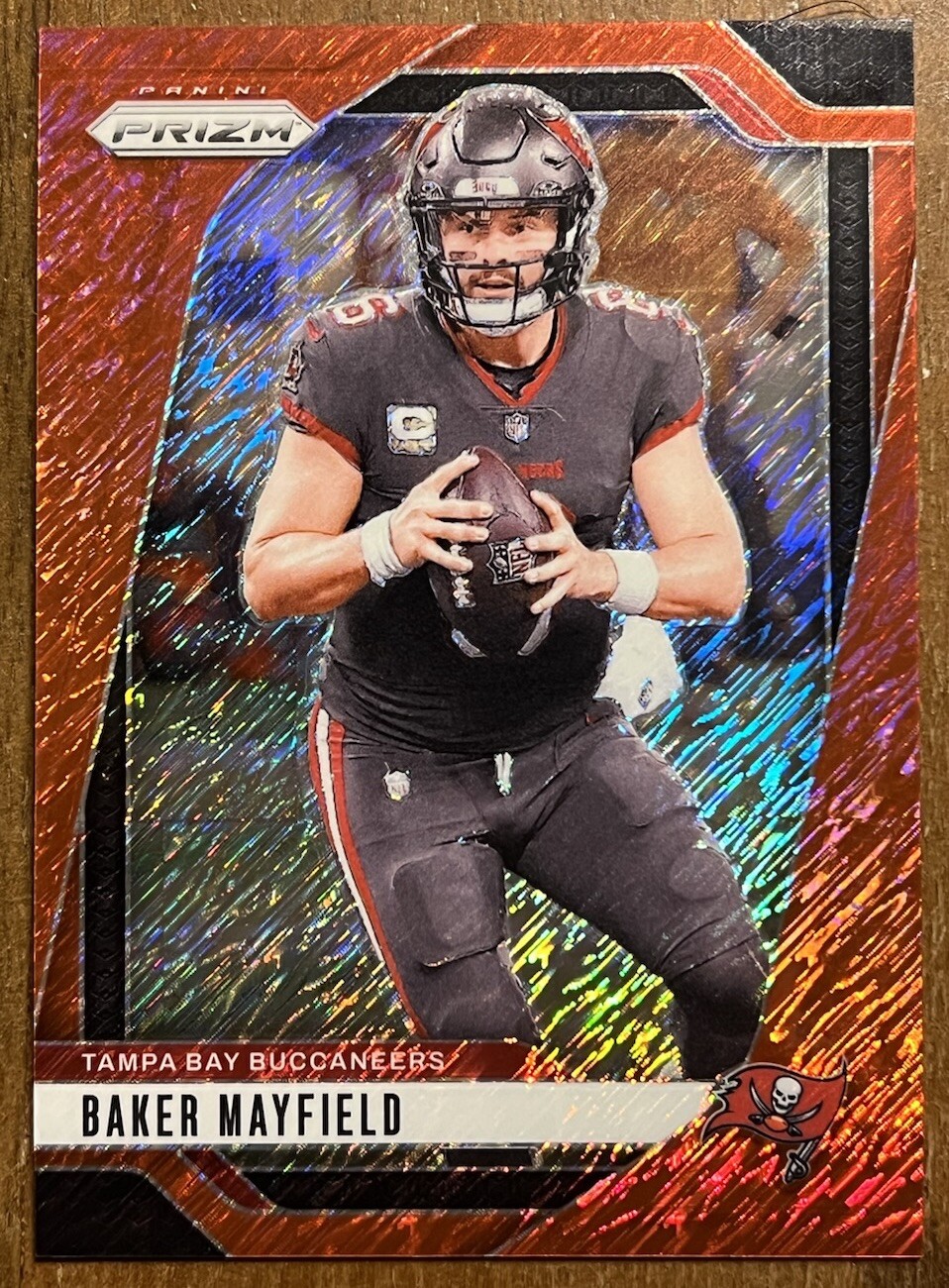 2024 Panini Prizm Baker Mayfield FOTL Red Shimmer /35 Tampa Bay Buccaneers