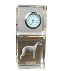 Whippet crystal clock with a dog Art-Dog