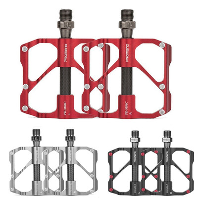 PROMEND Aluminum Alloy Carbon 3 Bearings Bicycle Pedal Flat MTB Road Bike  Pedals  eBay