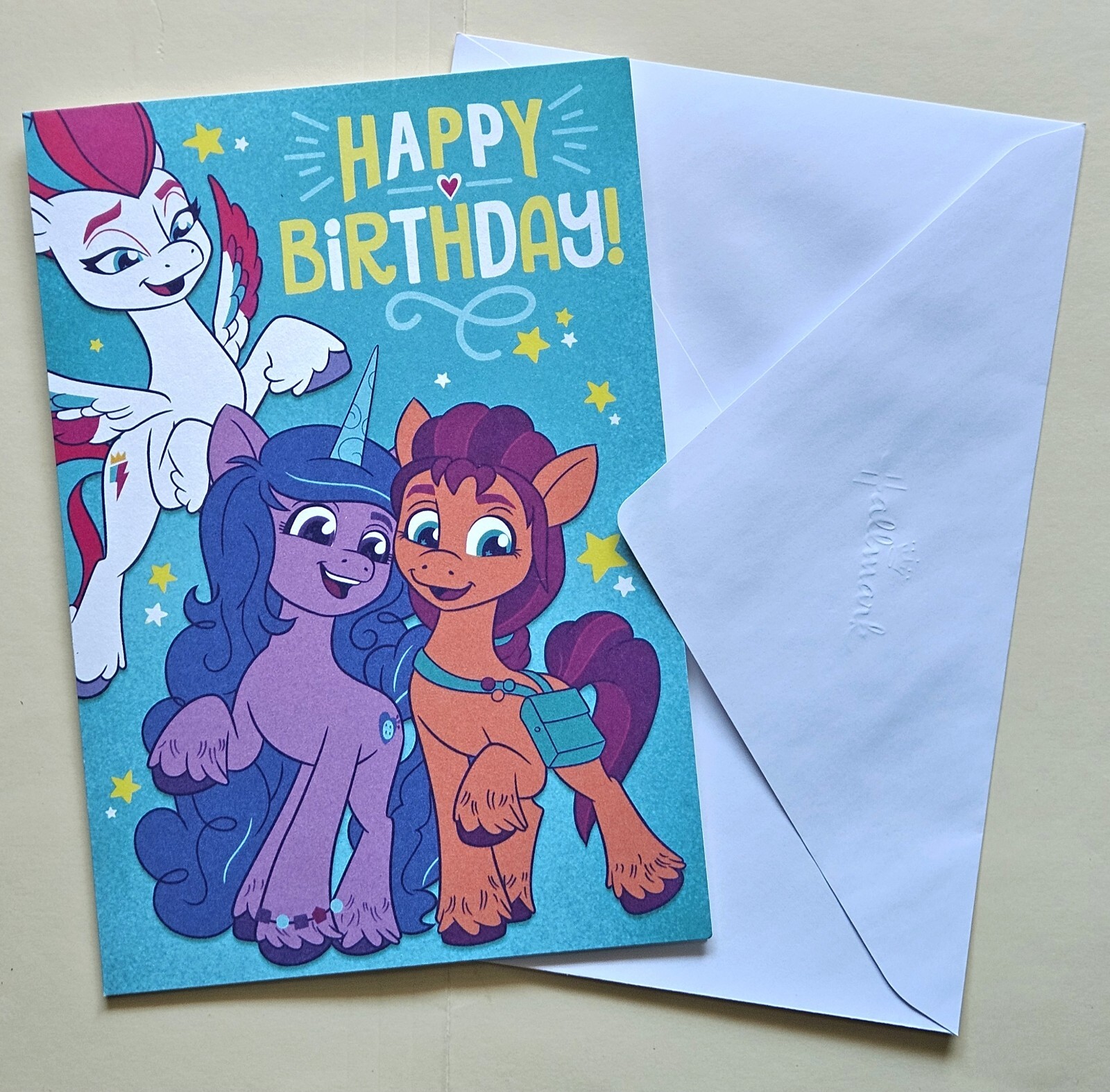 Happy Birthday / Little Pony Greeting Card (incl. Envelope 5×7")