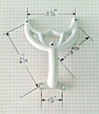 36"- 42" White Ceiling Fan Blade Arm Replacement Bracket, Hunter Hampton Bay