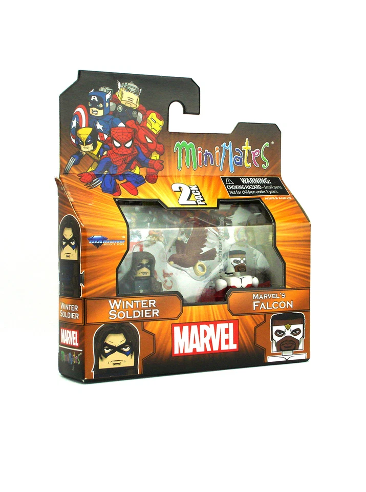 Marvel Minimates Winter Soldier & Marvel's Falcon Series Wave 54 Nuevo En Caja Foto 2 de 4
