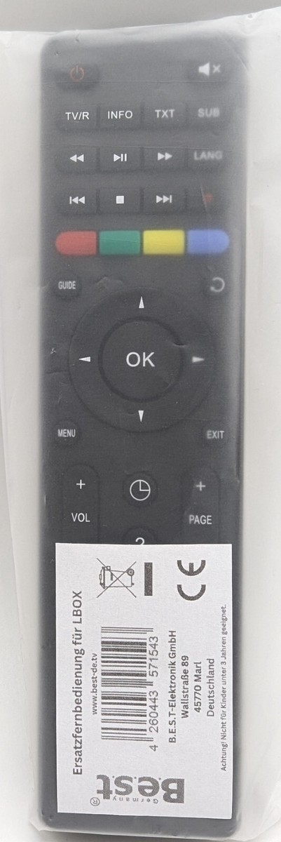 TELECOMANDO PER LBOX IP Client/Skyter MINI 3D L-BOX V1, V2, 4K Linux