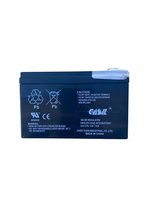 Casil CA1270 12V, 7Ah Rechargeable Alarm Battery. Open Box, Battery Still Sealed
