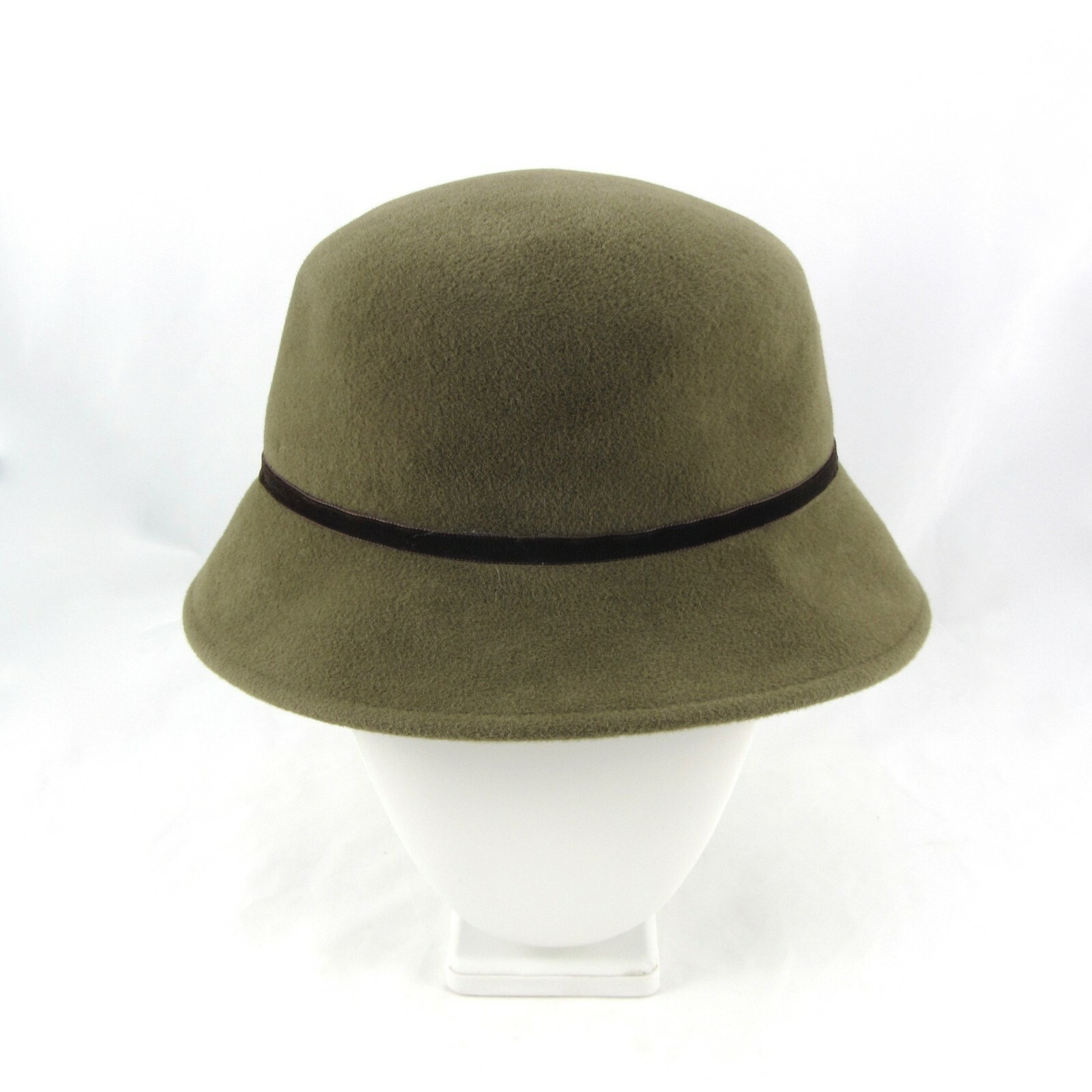 Eric Javits New York Olive Green Wool Hat Brown V… - image 3