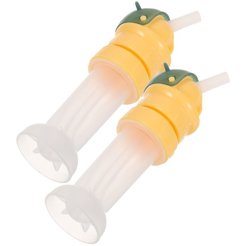 2pcs Getränk Sippy Cover Spill Proof Plastikwassergetränksflasche mit Stroh für - Bild 8 von 17