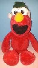 Kohls Cares Plush Elmo Doll Green Santa Hat Christmas 12  Stuffed Toy