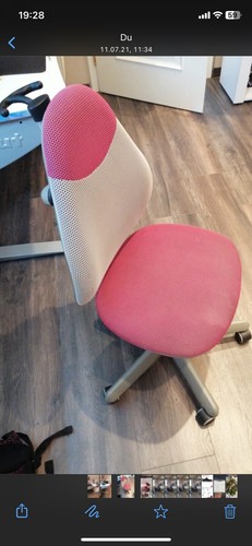 Schreibtisch höhenverstellbar inkl. Lampe, Stuhl Und Container - Bild 4 von 4