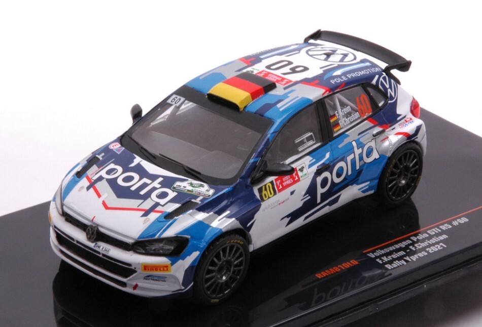 Vw Polo Gti R5 #60 Rally Ypres 2021 Kreim/christian 1:43 Model IXO MODEL