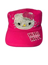 Hello Kitty Sanrio Sequins Embroidered Youth Girls Cap Hat OS