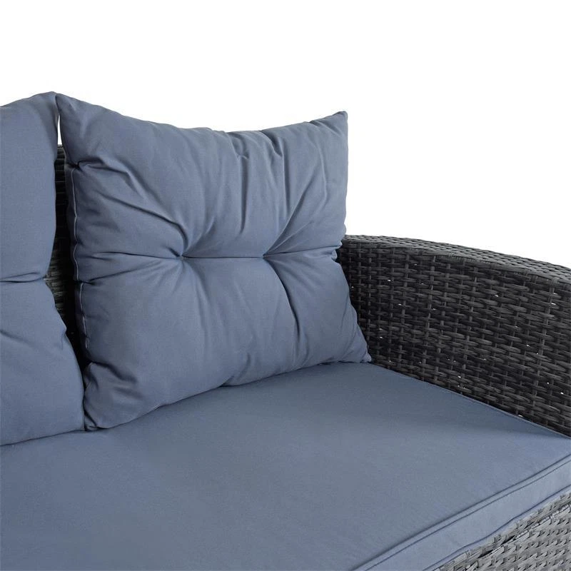 Polyrattan Essgruppe Lounge Möbel Set Sofa Gartenset Gartengarnitur Sitzgruppe - Bild 4 von 4