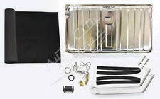 66-67 Chevy II STAINLESS gas tank kit W/ 3/8" Sender, Filler hose, Pad & Straps