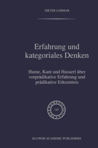 Thumbnail - Erfahrung Und Kategoriales Denken Hume, Kant Und Husserl Über