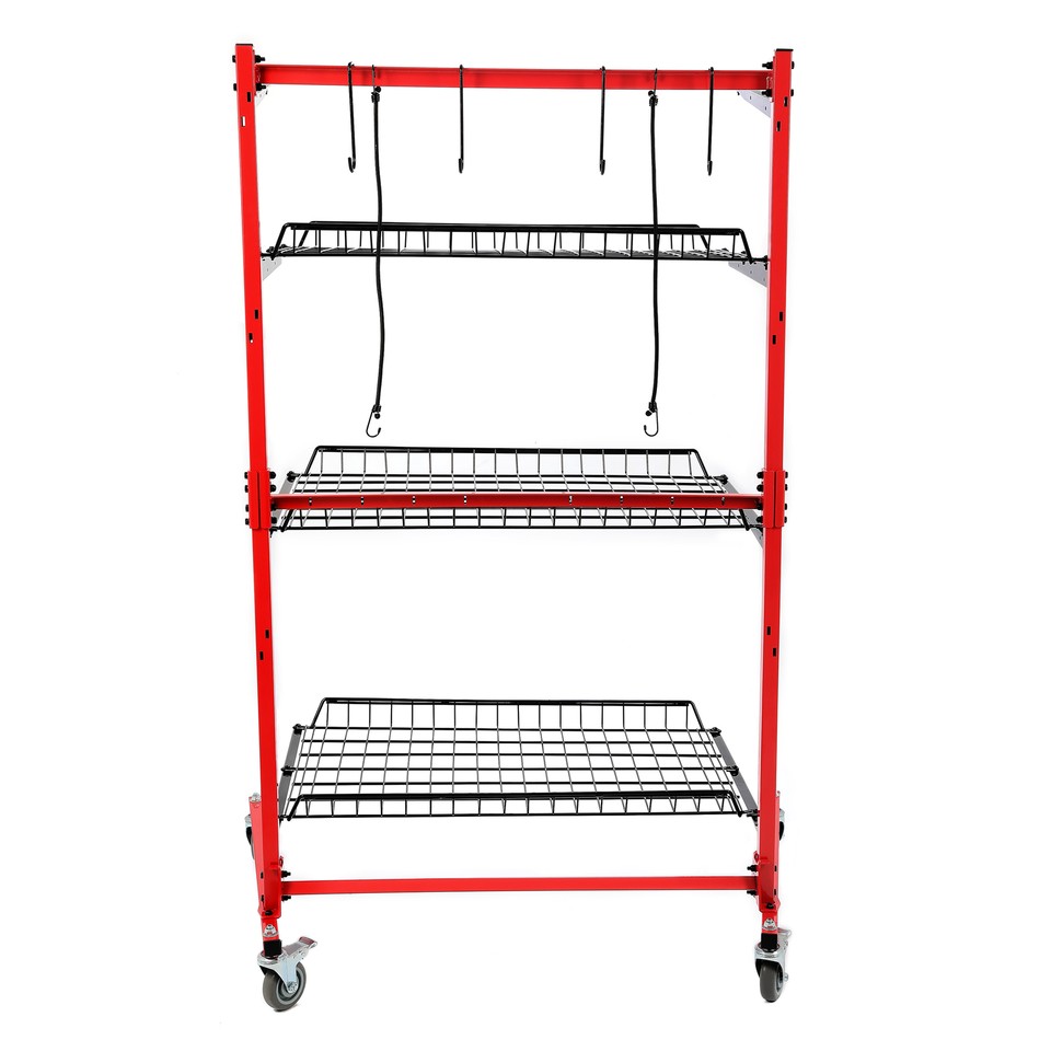 Parts Management Storage Cart Auto Body Rolling Parts Storage Rack ...