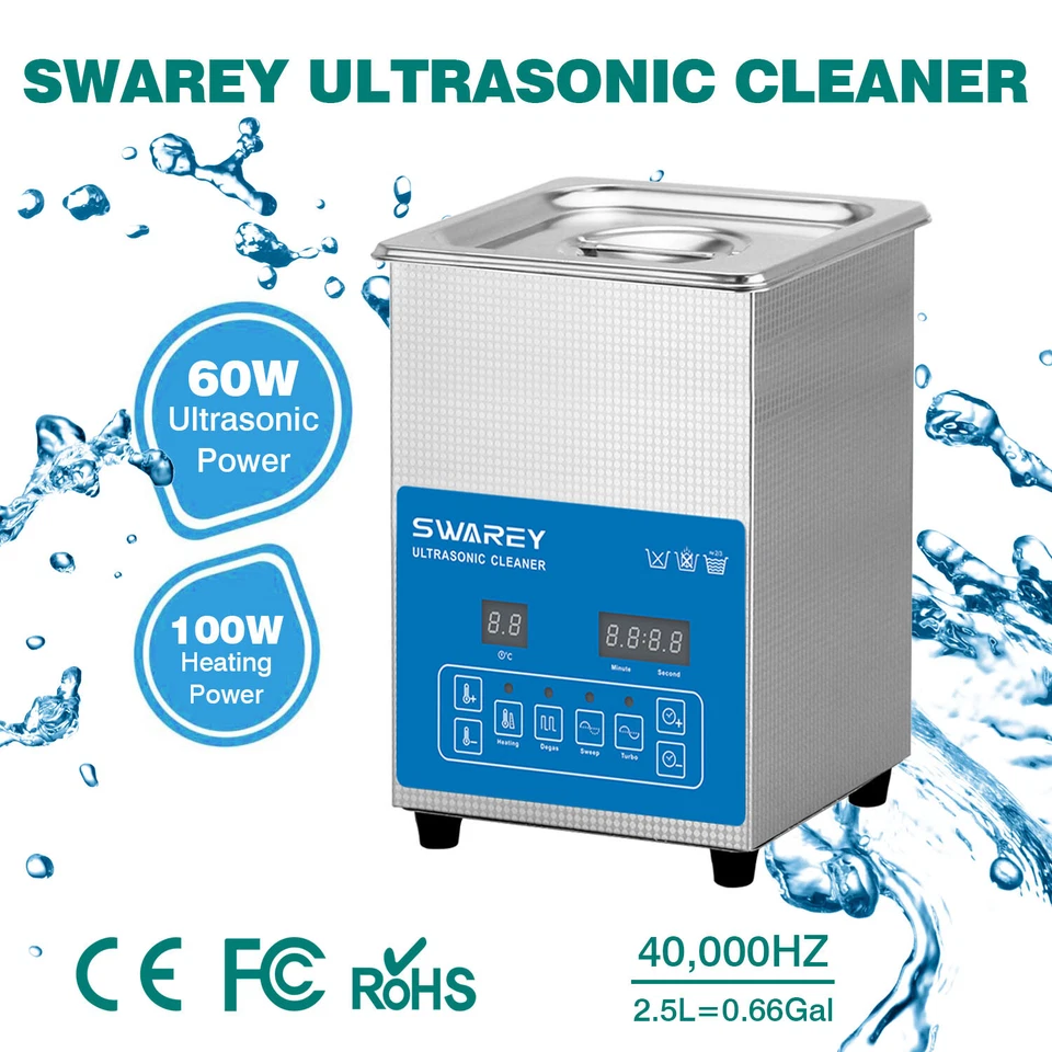 Professional 0.5-6L Ultrasonic Cleaner Jewellery Coins Cleaning Machine Basket - Image 4 of 4
