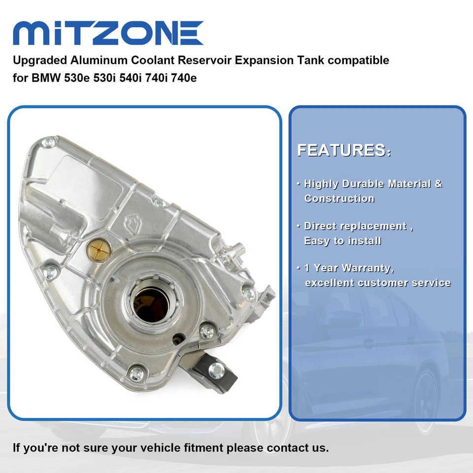 Tanque de expansão reservatório de líquido de arrefecimento de alumínio para BMW 530e 530i 540i 740i 740e - Imagem 2 de 4