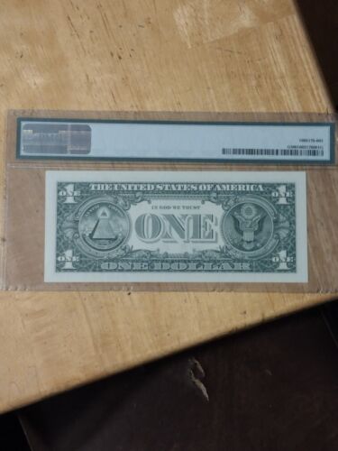 2015 Coin & Currency Set 2013 Federal Reserve Note ~ $1 PMG GEM 911 Serial # ! - Picture 3 of 3