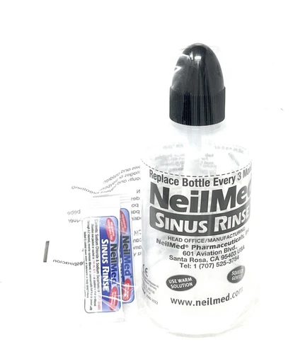 NeilMed Sinus Rinse 1 Squeeze Bottles 8 OZ+2 Packet Exp date 04/2028
