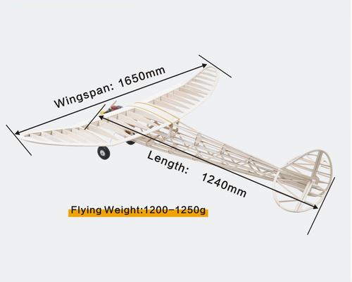 Cloud Walker 65 Kit 1.65M Wingspan Balsa Aircraft - Valueplanes Model Plane Kit - Picture 2 of 18