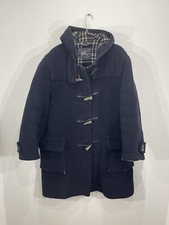 Burberry Dufflecoat blau Wolle