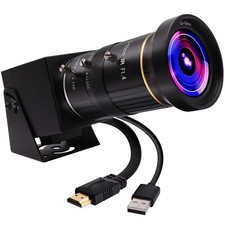 4K HDMI USB Camera H.264 H.265 5-50MM Varifocal Lens Mini Industrial Zoom Webcam
