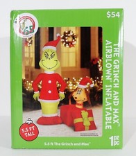 Gemmy THE GRINCH  MAX Airblown Inflatable 5.5 Ft Dr Seuss NEW
