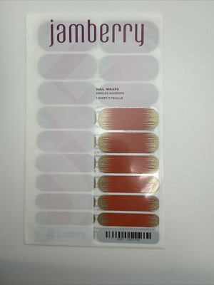 Jamberry Nail Wraps Catch Fire Full Sheet (red French Tips/sparkle/glitter)