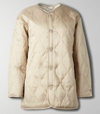 Nwt! Tna Aritzia Sherpa Lined Relaxed Fit Quilted Jacket Beige Size L