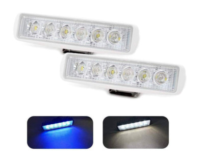 One Dual Color White & Blue, LED Boat Spreader Flood Deck Light LED T Top Light