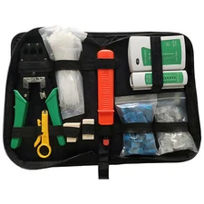 9-Piece RJ45 Crimping Tool Kit with Case CAT5/6 Lan Cable Network Tester Repair
