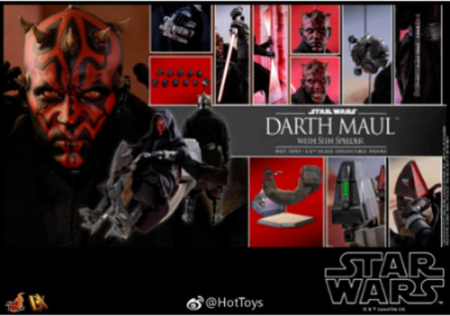 Hot Toys DX17 Star Wars The Phantom Menace Darth Maul & Sith Speeder New - Picture 1 of 18