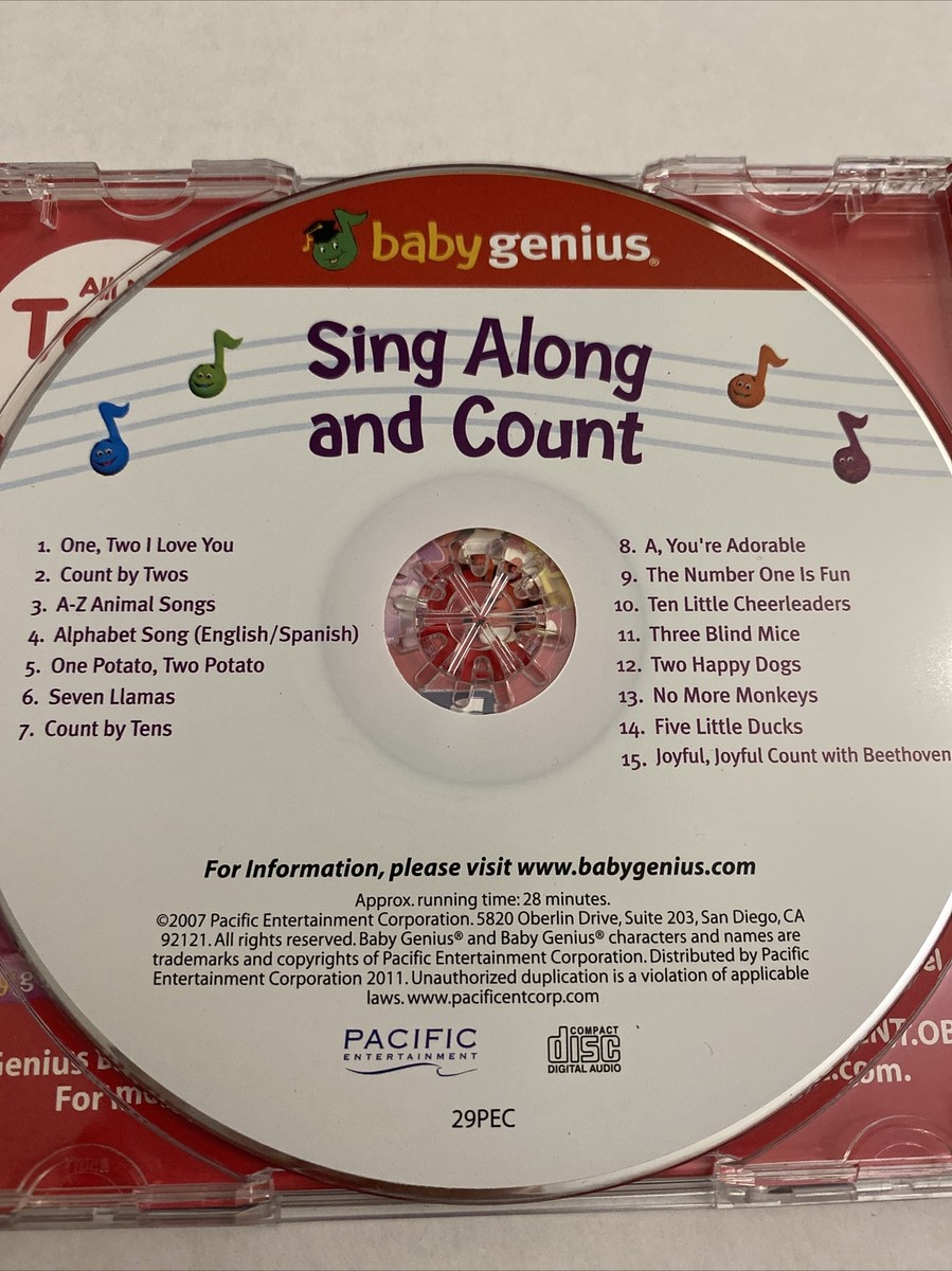 Lot Of 3 Baby Genius CDs : ABCs & Counting Playtime Songs