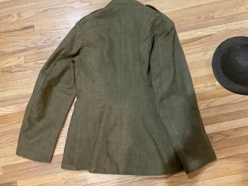 WW1 US ARMY AEF M1917 WOOL UNIFORM COAT COMBAT FIELD TUNIC & HELMET - Original! - Picture 9 of 14