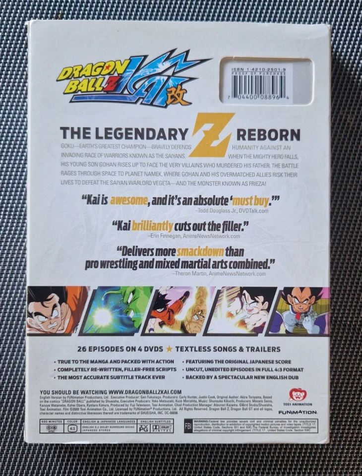 DRAGON BALL Z KAI - COMPLETE SEASON 1 -  Dvd - Sealed Region 1 US IMPORT. - Image 2 of 2