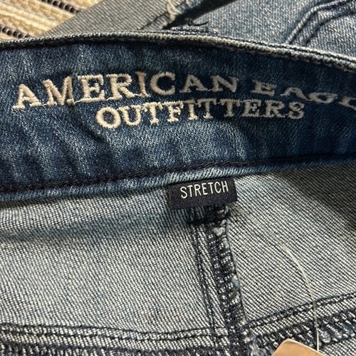 AMERICAN EAGLE Size 2 NWT Shortie Low Rise Stretch Denim Jean Shorts Raw Hem - Bild 7 von 9