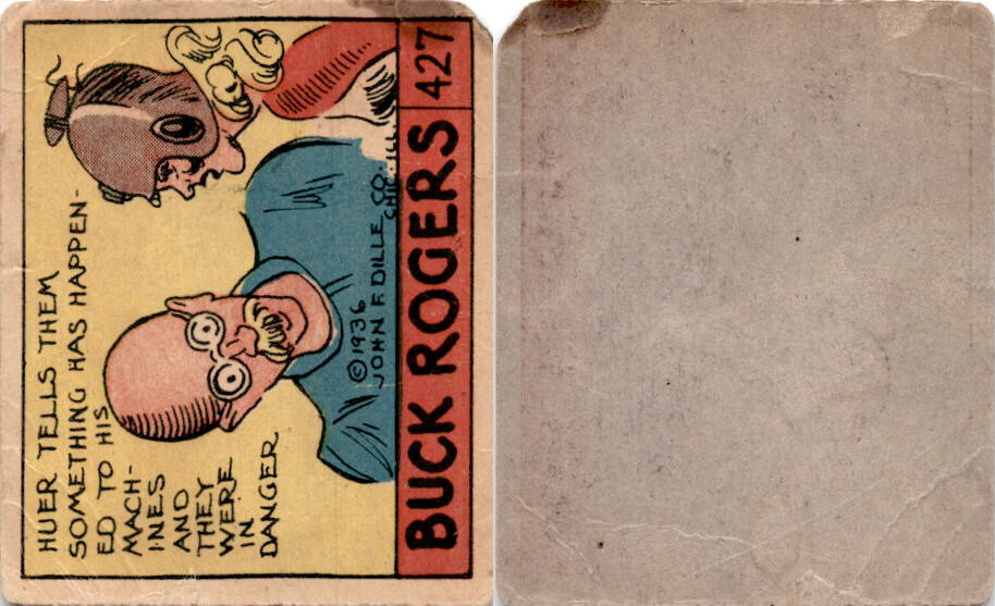 R28 Strip Card, Cartoon Adventures, 1936, #427 Buck Rogers