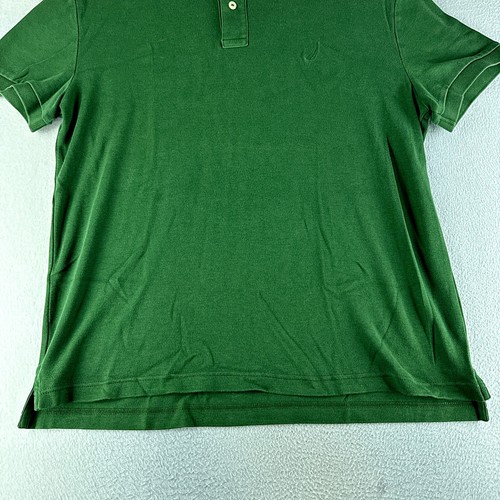 Nautica Mens Polo Shirt Green Size XL Short Sleeve Slim Fit Collared - Picture 2 of 11