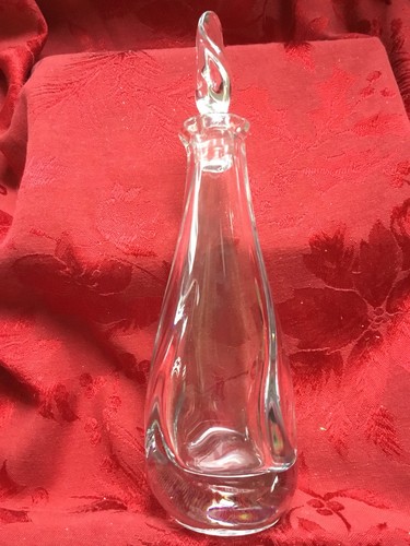FLAWLESS Exquisite DAUM France Art Glass FLAME Style Stopper Crystal DECANTER - Picture 8 of 12